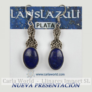 Pendientes Plata. LAPISLAZULI. 5gr. (PRECIO POR GRAMO)