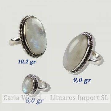 Open Silver ring. Moon...
