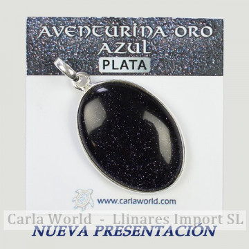 Colgante Plata. AVENTURINA ORO AZUL. De 7 a 14gr. (PRECIO POR GRAMO)