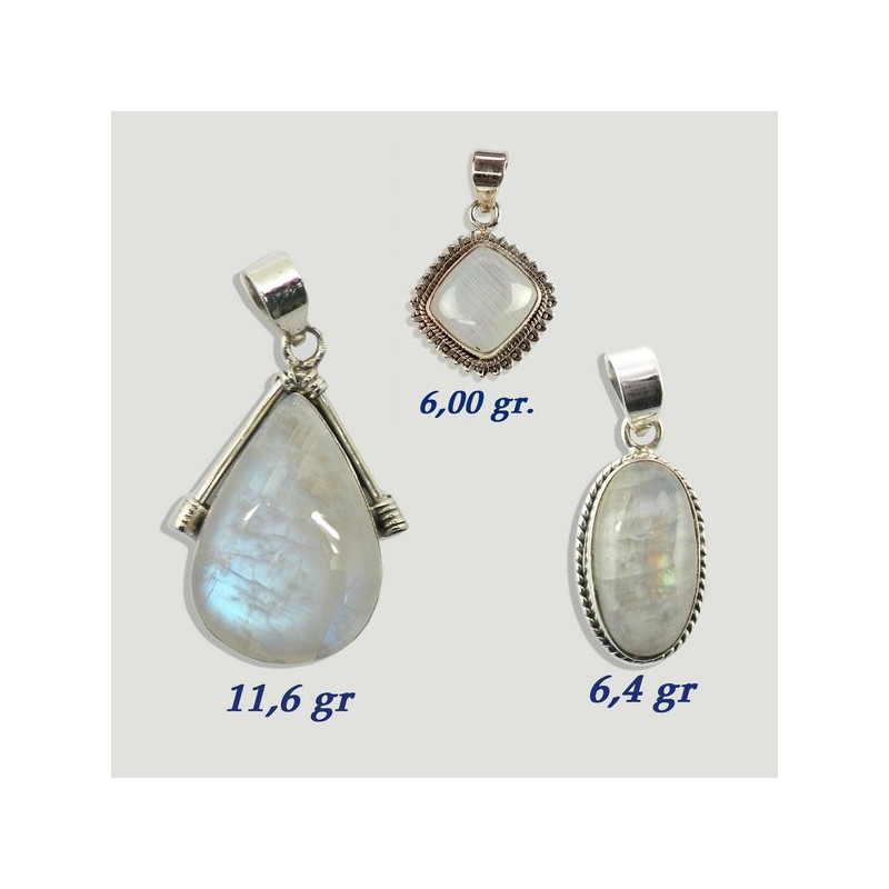 Colgante cabujón Plata PIEDRA LUNA. A partir 6gr. (PRECIO POR GRAMO) Colgante cabujón Plata PIEDRA LUNA. A partir 6gr. (PRECIO POR GRAMO)