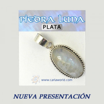 Silver cabochon pendant MOONSTONE. From 6gr. (PRICE PER GRAM)