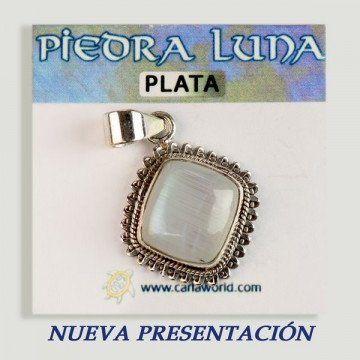 Silver cabochon pendant MOONSTONE. From 6gr. (PRICE PER GRAM)