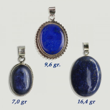 LAPISLAZULI Pingente cabochão em prata. A partir de 7gr. (PREÇO POR GRAMA)