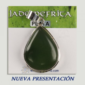 Pingente cabochão em prata JADE NEPHRITA. A partir de 8gr. (PREÇO POR GRAMA)