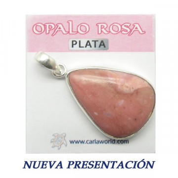 Silver cabochon pendant PINK OPAL. From 7gr. (PRICE PER GRAM)
