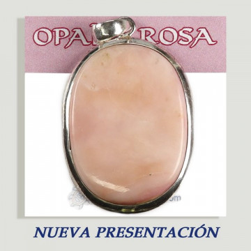 Silver cabochon pendant PINK OPAL. From 7gr. (PRICE PER GRAM)