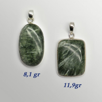 SERAFINITE Silver cabochon pendant. From 8gr. (PRICE PER GRAM)