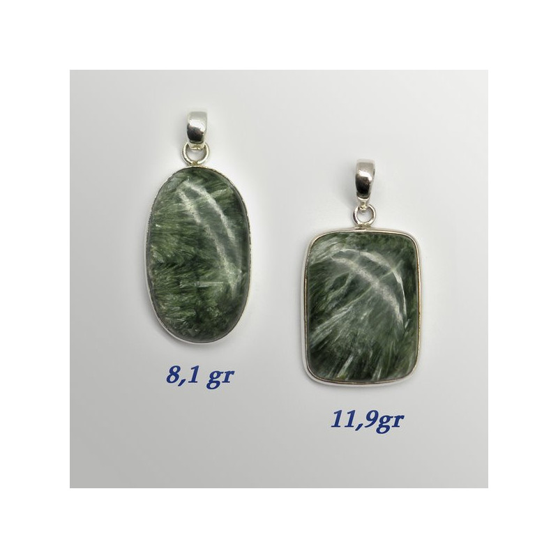 SERAFINITE Silver cabochon pendant. From 8gr. (PRICE PER GRAM) SERAFINITE Silver cabochon pendant. From 8gr. (PRICE PER GRAM)