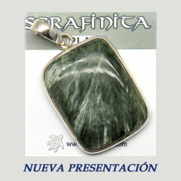 SERAFINITE Silver cabochon pendant. From 8gr. (PRICE PER GRAM)