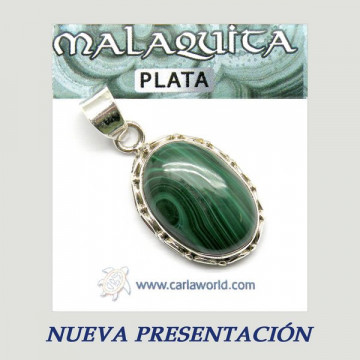 Pingente cabochão MALAQUITE em prata. A partir de 7gr. (PREÇO POR GRAMA)