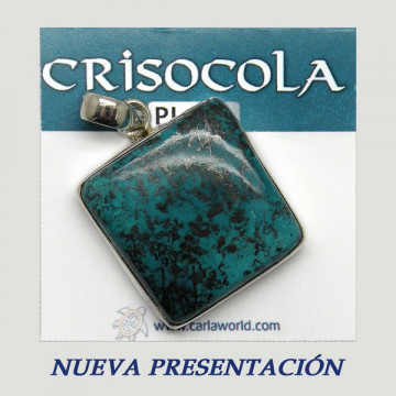 CRISOCOLA Silver cabochon pendant. From 7gr. (PRICE PER GRAM)