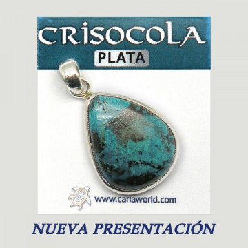CRISOCOLA Silver cabochon pendant. From 7gr. (PRICE PER GRAM)