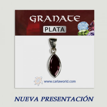 Colgante Plata GRANATE con Gemas. A partir 2gr.  (PRECIO POR GRAMO)