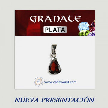 Colgante Plata GRANATE con Gemas. A partir 2gr.  (PRECIO POR GRAMO)