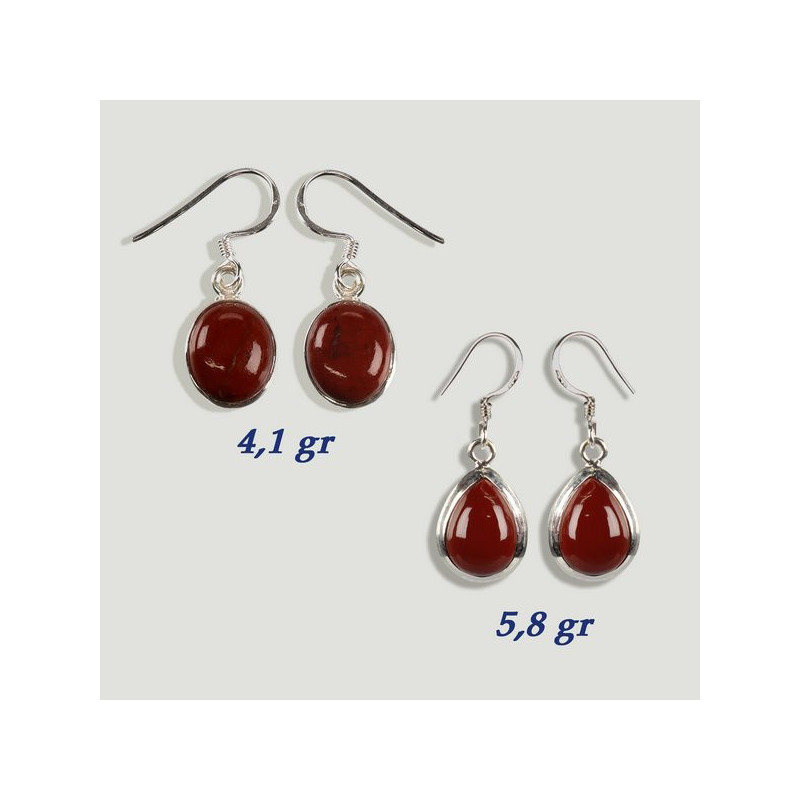 RED JASPER Silver cabochon earrings. From 4gr. (PRICE PER GRAM) RED JASPER Silver cabochon earrings. From 4gr. (PRICE PER GRAM)