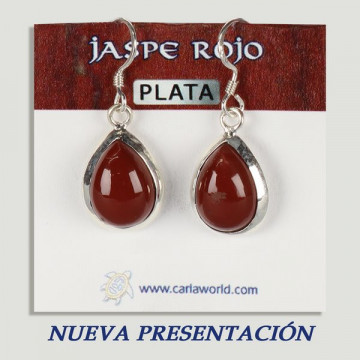 RED JASPER Silver cabochon earrings. From 4gr. (PRICE PER GRAM)