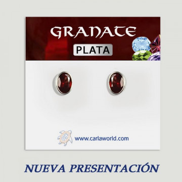 Pendientes Plata GRANATE con Gemas. A partir 2gr.  (PRECIO POR GRAMO)