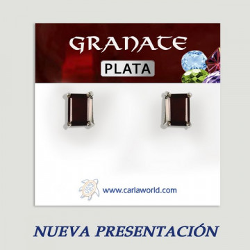 Pendientes Plata GRANATE con Gemas. A partir 2gr.  (PRECIO POR GRAMO)