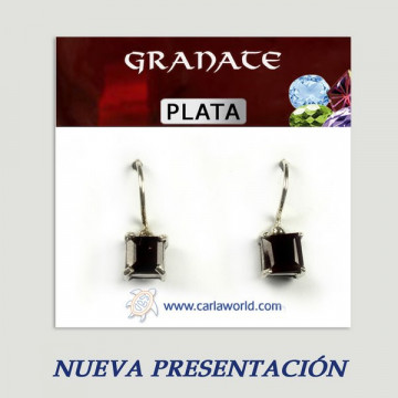 Pendientes Plata GRANATE con Gemas. A partir 2gr.  (PRECIO POR GRAMO)