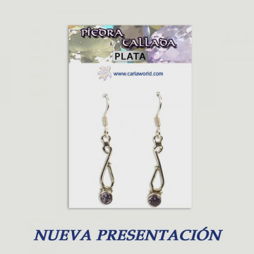 Pendientes Plata PIEDRA TALLADA GEMASA partir 2gr.  (PRECIO POR GRAMO)