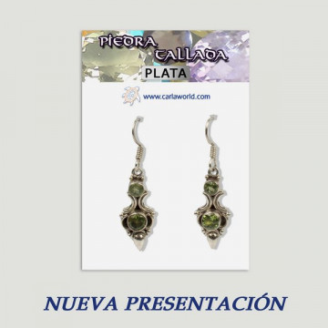 Silver Earrings CARVED STONE GEMSA from 2gr. (PRICE PER GRAM)