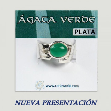 GREEN AGATE Silver Ring. From 7gr. (PRICE PER GRAM)