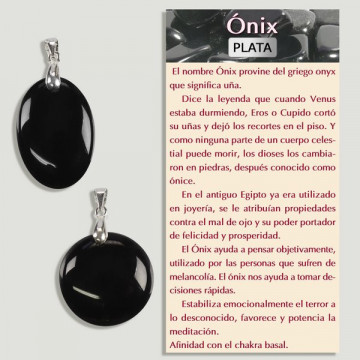 ONYX. Pendentif en ARGENT. Formes assorties.