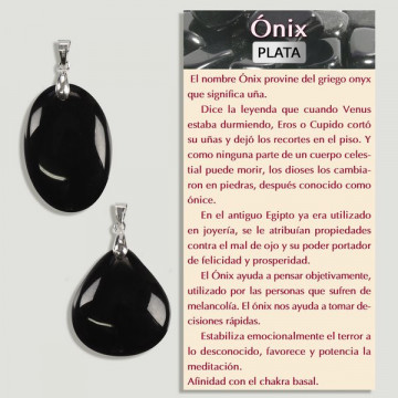 ONYX. Pendentif en ARGENT. Formes assorties.