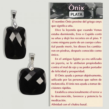 ÓNIX Facetado. Colgante PLATA. Formas surtidas. 