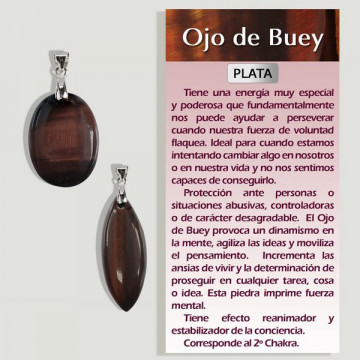 OJO de BUEY. Colgante PLATA. Formas surtidas. 