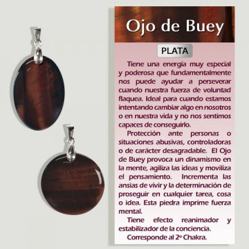 OJO de BUEY. Colgante PLATA. Formas surtidas. 