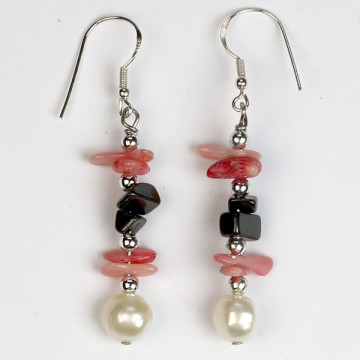 Pendientes plata Perla y...