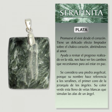 SERAFINITE. Grand pendentif en ARGENT. formes assorties