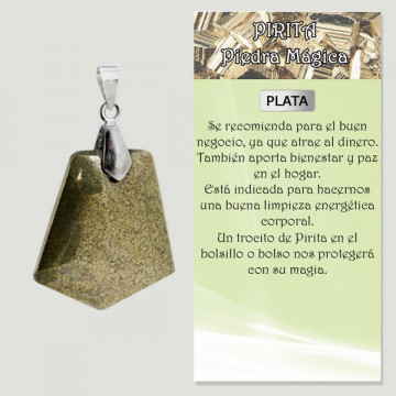 PYRITE. Grand pendentif en ARGENT. Formes assorties. Mode 02