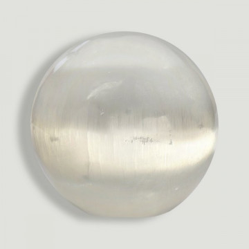 Selenite. Cut base sphere....