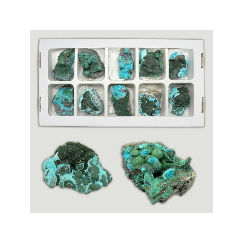 Malaquita/Crisocola. 3-4,5 cm (H10). Malaquita/Crisocola. 3-4,5 cm (H10).