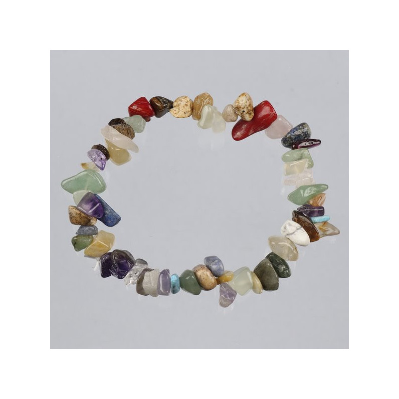 Pulsera chip elástica. Minerales mix Pulsera chip elástica. Minerales mix