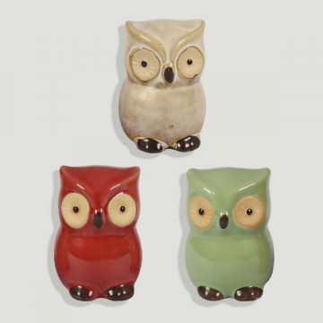 Owl. Assorted colors. Ceramics. 4x6cm