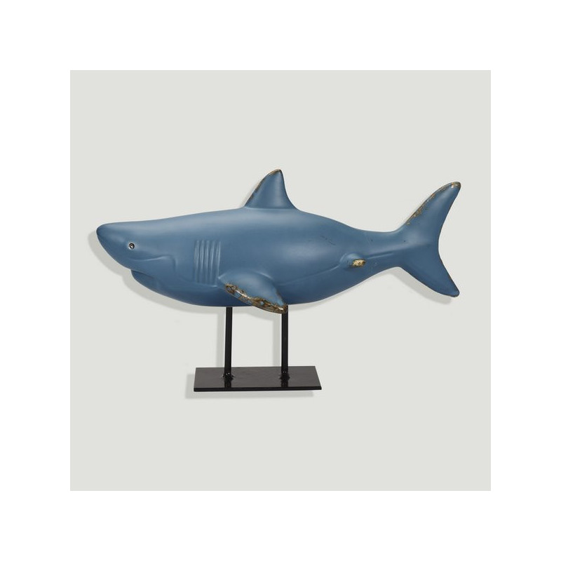 Smooth shark with metal base. Ceramics. 32x18x14cm Smooth shark with metal base. Ceramics. 32x18x14cm