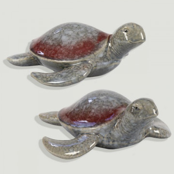 Set of 2 Turtles. Ceramics. 16x14 / 18x16cm