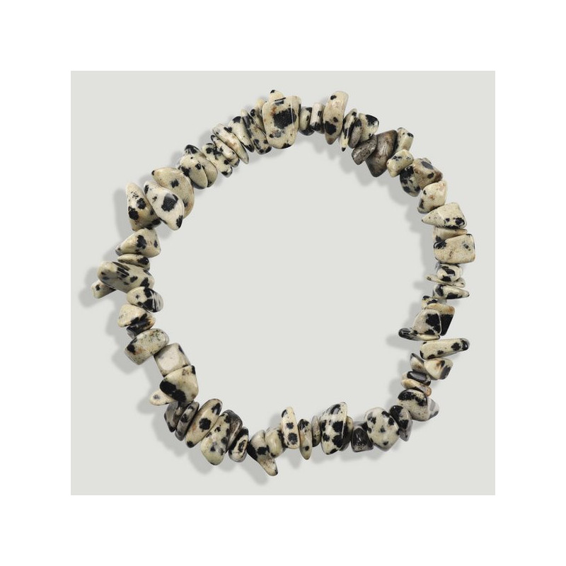 Pulsera chip elástica. Jaspe Dalmata Pulsera chip elástica. Jaspe Dalmata