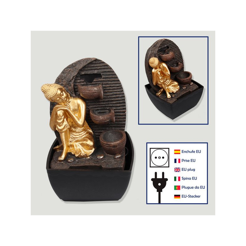 Resin source. Resting Golden Buddha. 13x12x20cm Resin source. Resting Golden Buddha. 13x12x20cm
