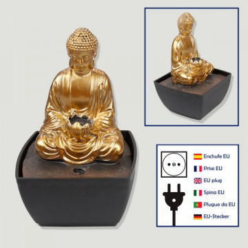 Resin source. golden buddha flower 13x12x20cm