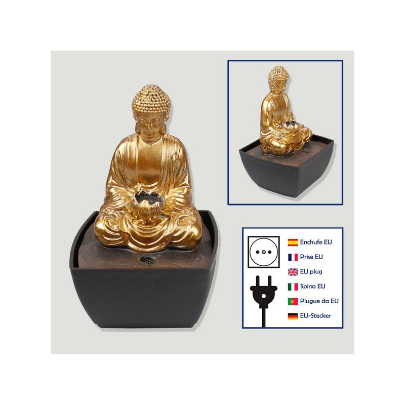 Resin source. golden buddha flower 13x12x20cm Resin source. golden buddha flower 13x12x20cm