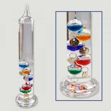 Galileo glass thermometer 5x24cm