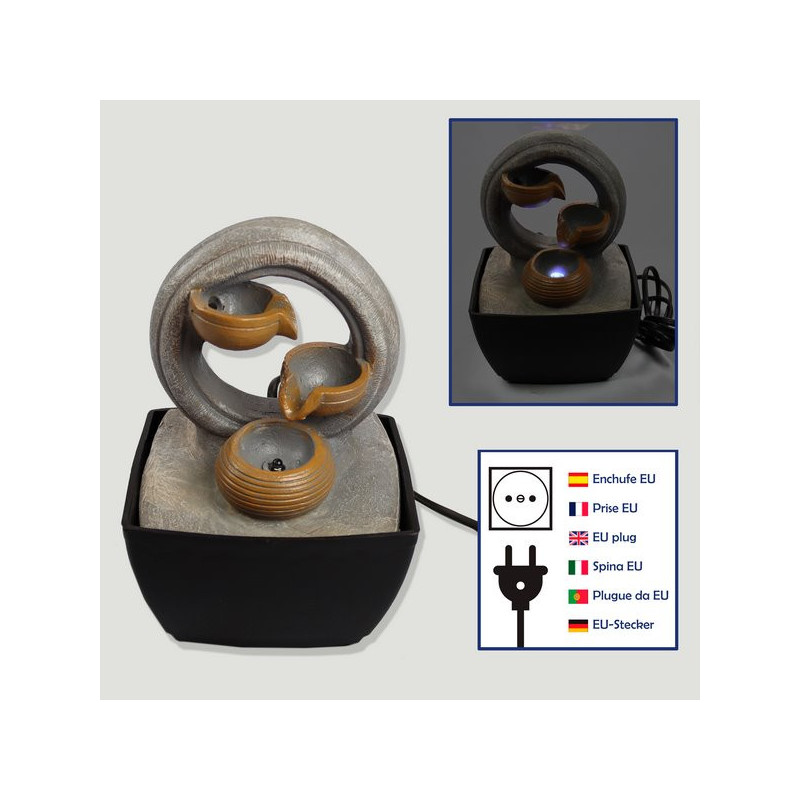 Fuente resina. Feng-shui circulo. 13x13x18cm Fuente resina. Feng-shui circulo. 13x13x18cm