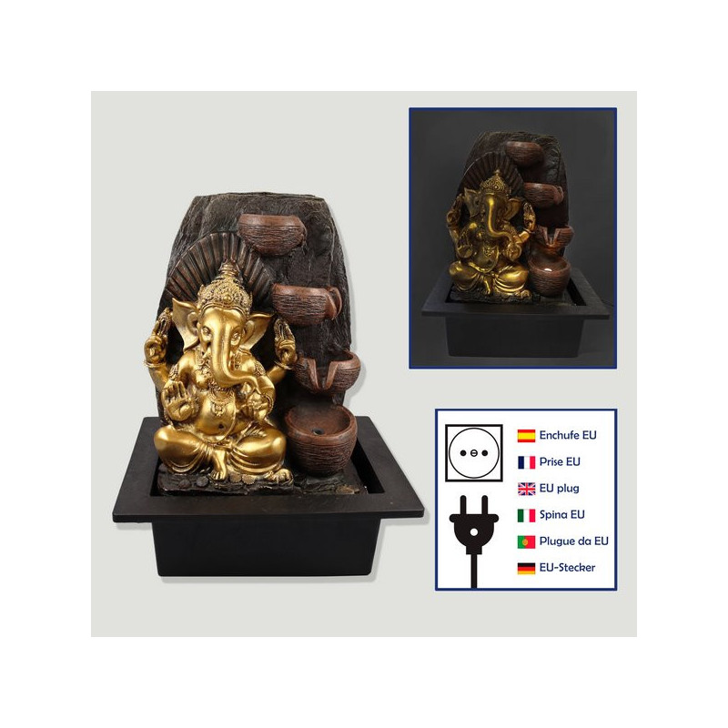Resin source. Golden Ganesha. 25x20x31cm Resin source. Golden Ganesha. 25x20x31cm