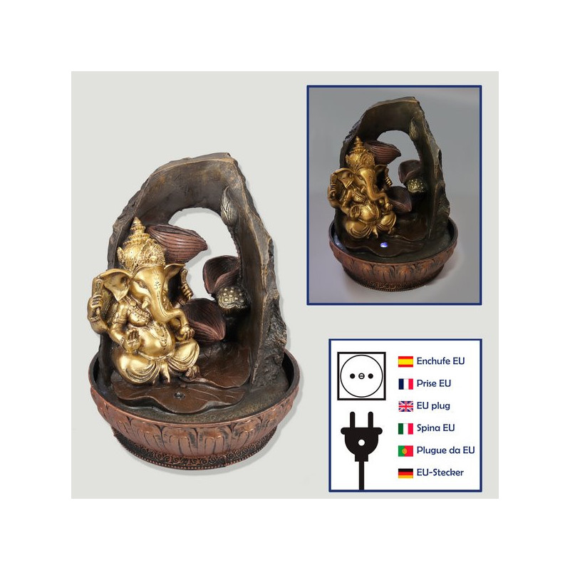 Resin source. Golden Ganesha. 23x23x27cm Resin source. Golden Ganesha. 23x23x27cm