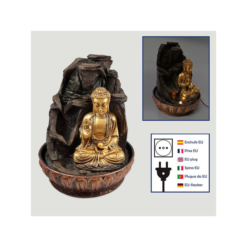 Resin source. golden buddha wall 23x23x27cm Resin source. golden buddha wall 23x23x27cm