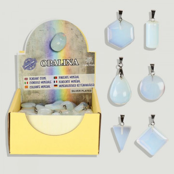 OPALINE. Silver-plated pendant. Assorted models.
